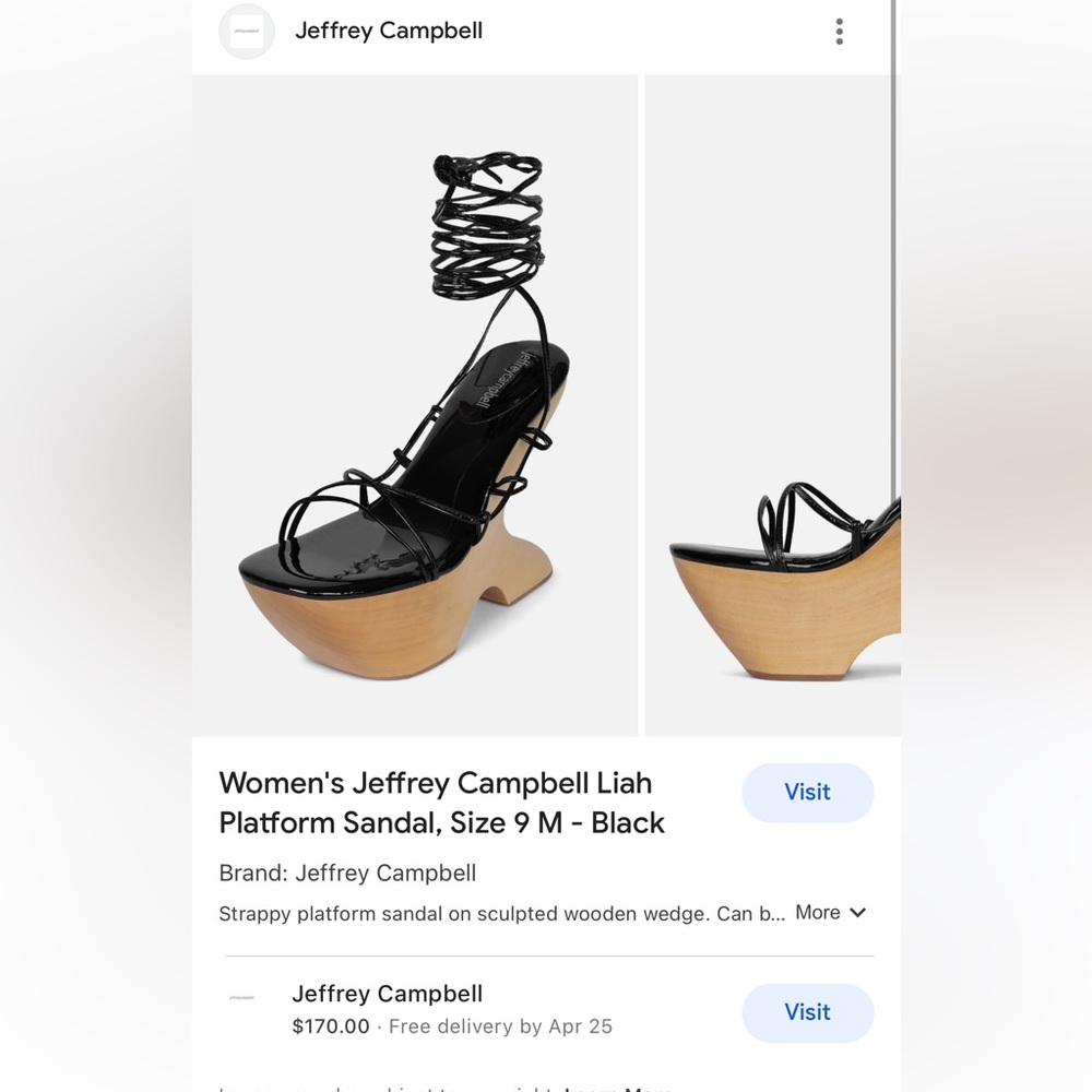 Women's Jeffrey Campbell Liah Platform Sandal, New in original box